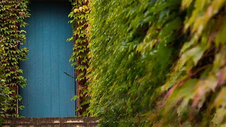 Jardines de la casa Gerald Brenan que dan a una puerta de la vivienda