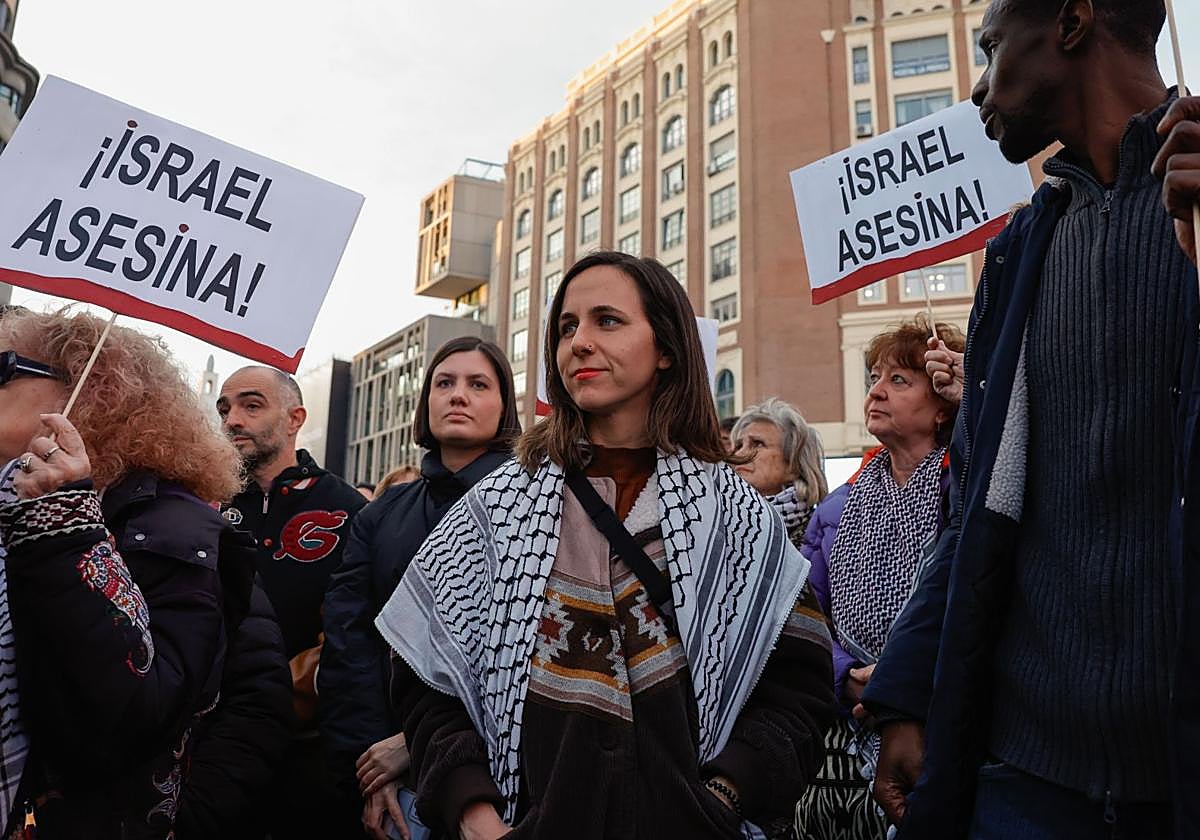 Ione Belarra, en un concentración contra Israel.