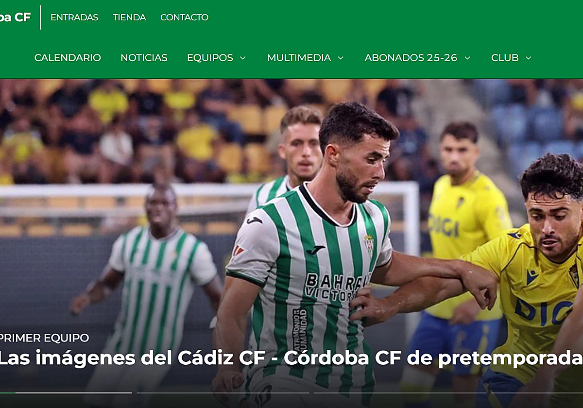 La nueva página web del Córdoba CF