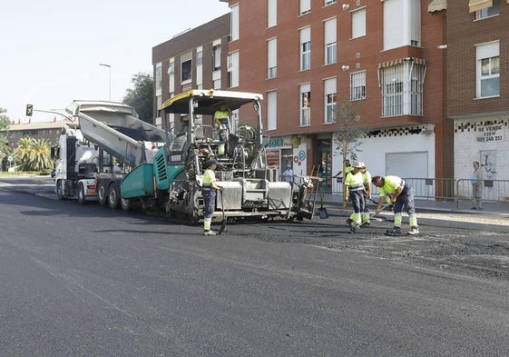 Obras en la avenida de Trasierra en Córdoba