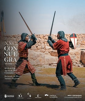 Imagen secundaria 2 - As-Satrany, función en el castillo de Consuegra y uno de los carteles oficiales del evento