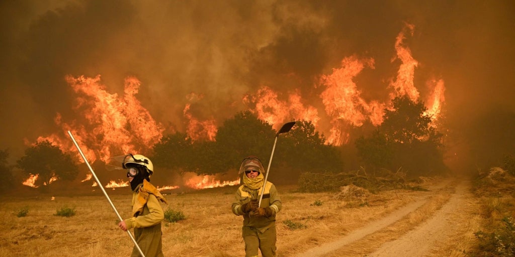 El fuego calcina más de la mitad del municipio orensano de Chandrexa de Queixa