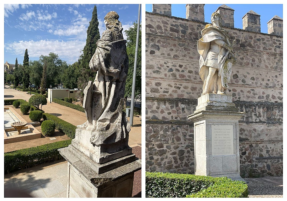Sisebuto preside el parque que lleva su nombre y Alfonso VI se encuentra junto a la muralla, cerca de Bisagra