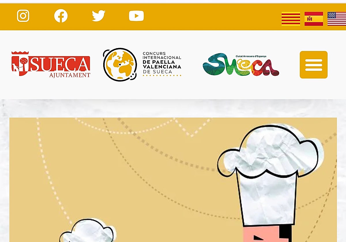 Imagen de la página web del Concurso Internacional de Paella Valenciana de Sueca