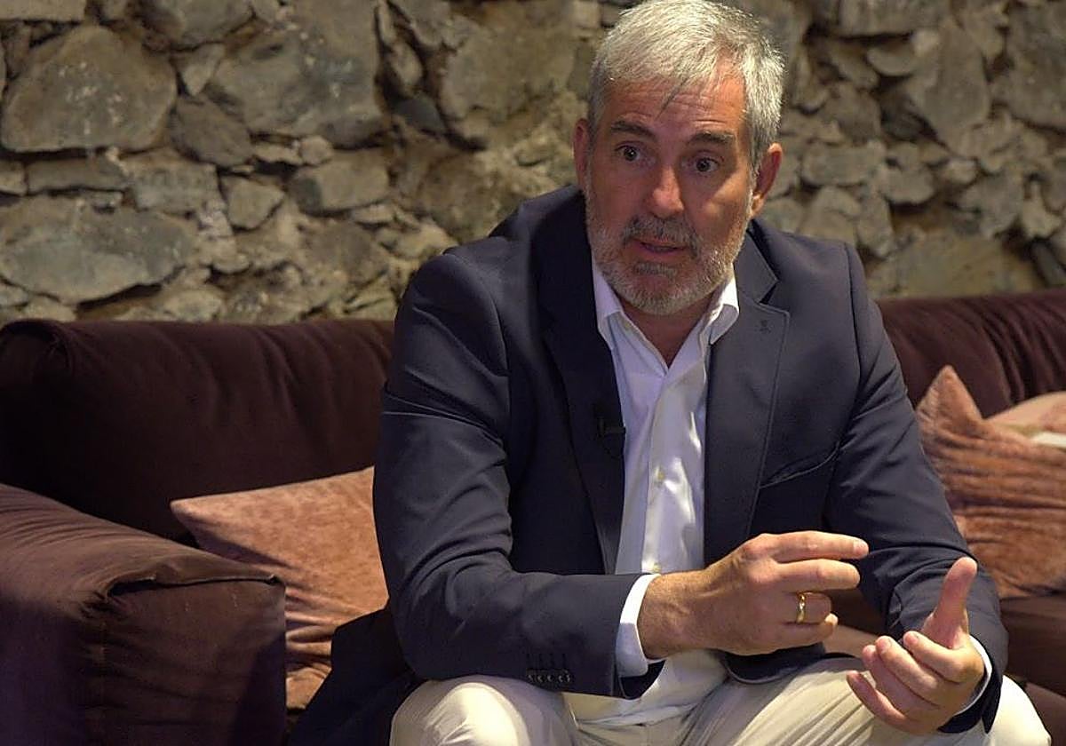 Fernando Clavijo, durante la entrevista