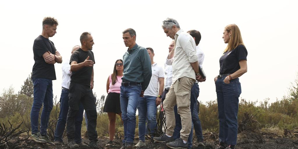 Pedro Sánchez visitará este martes la zona del incendio de Jarilla, en Extremadura