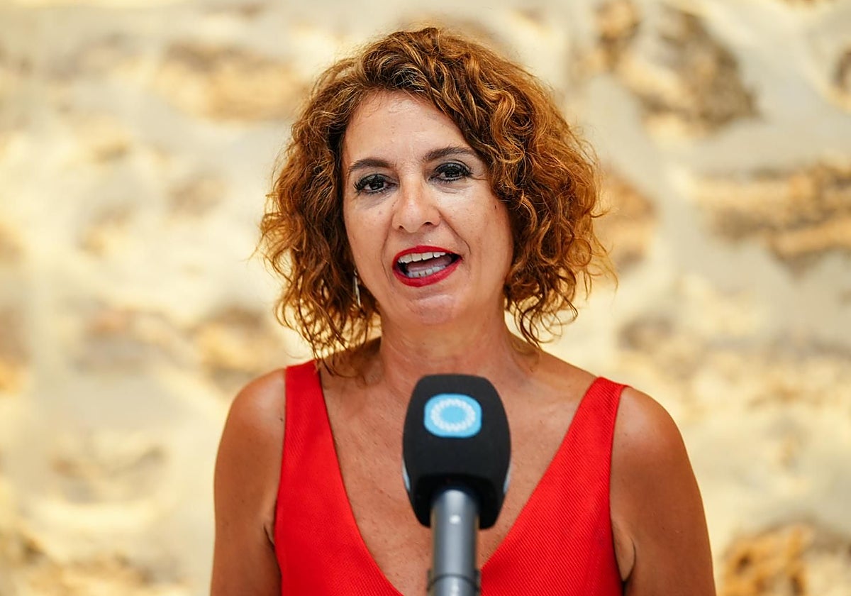 María Jesús Montero, este lunes en su acto en Rota, Cádiz