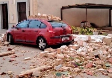 Una tormenta de viento del Sahara provoca numerosos daños en Pozoblanco