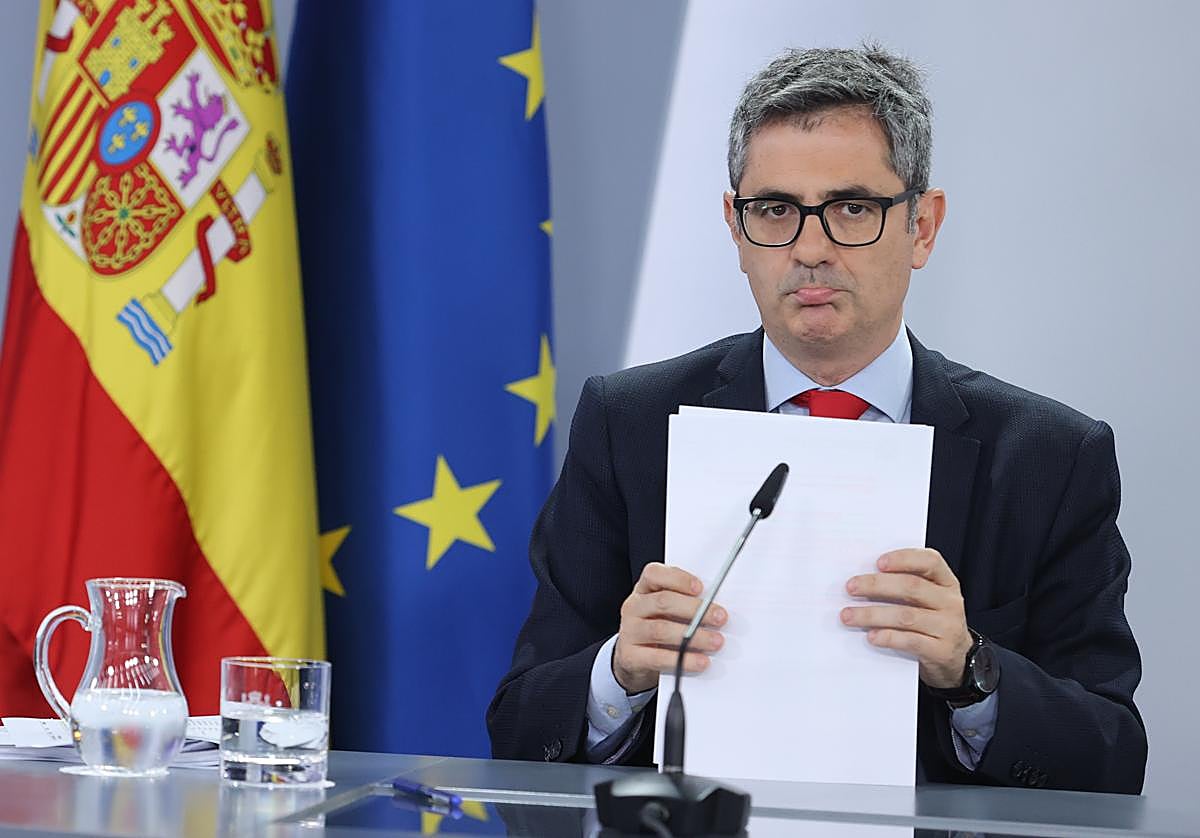 El ministro de Justicia y de Presidencia, Félix Bolaños