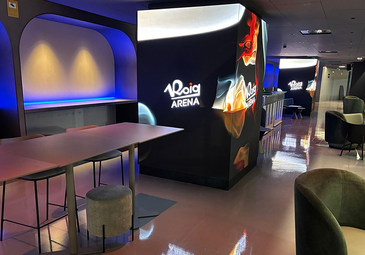 Imagen del Lounge del Roig Arena que dará servicio VIP antes y después de los conciertos