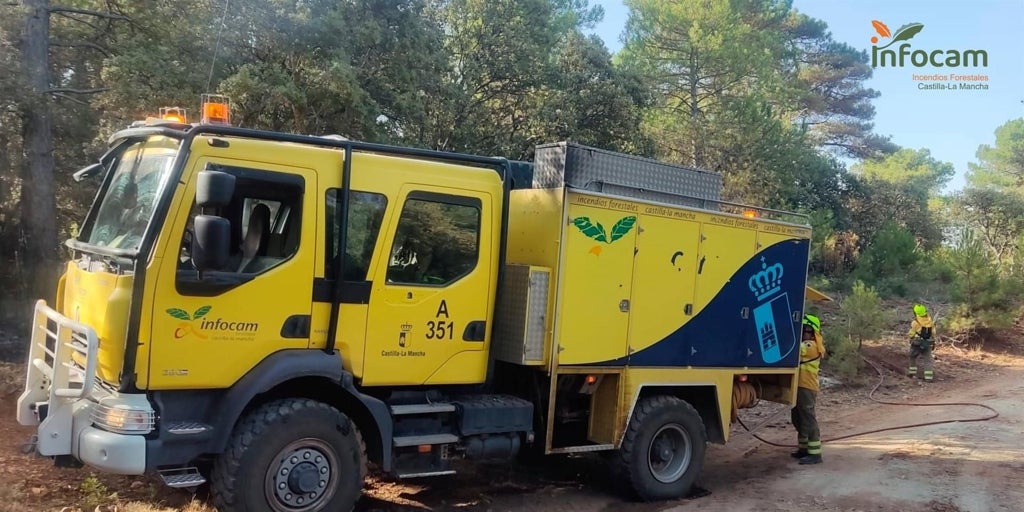 Dan por extinguido el incendio declarado este miércoles Valdetórtola (Cuenca)