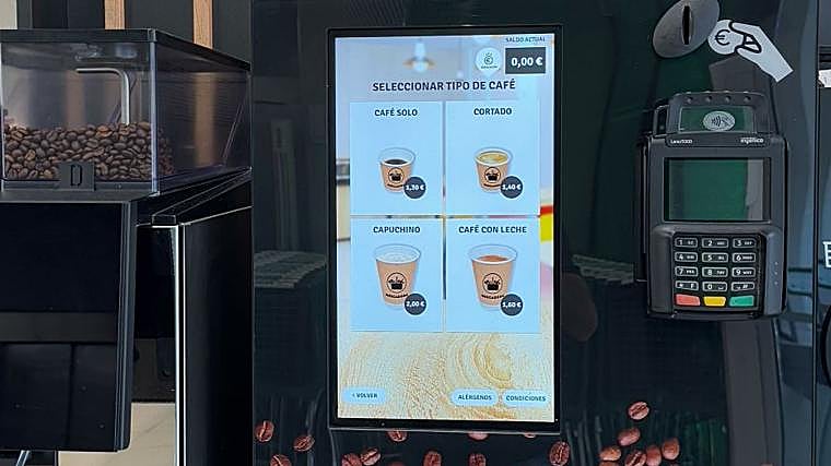 La lista de opciones que ofrece la nueva máquina de café listo para tomar en Mercadona