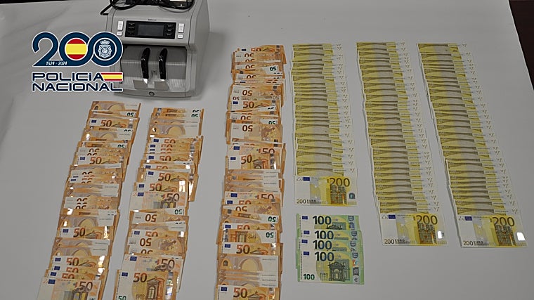 Imagen del dinero robado