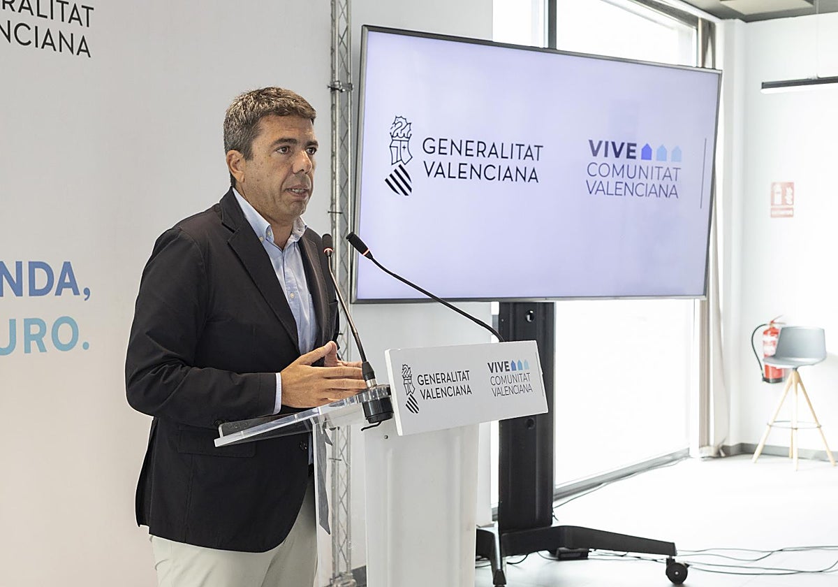 Imagen de archivo del presidente de la Generalitat, Carlos Mazón