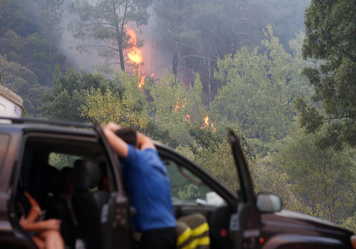 Incendio en Pobra de Brollón, en Lugo (25/08/2025, archivo)