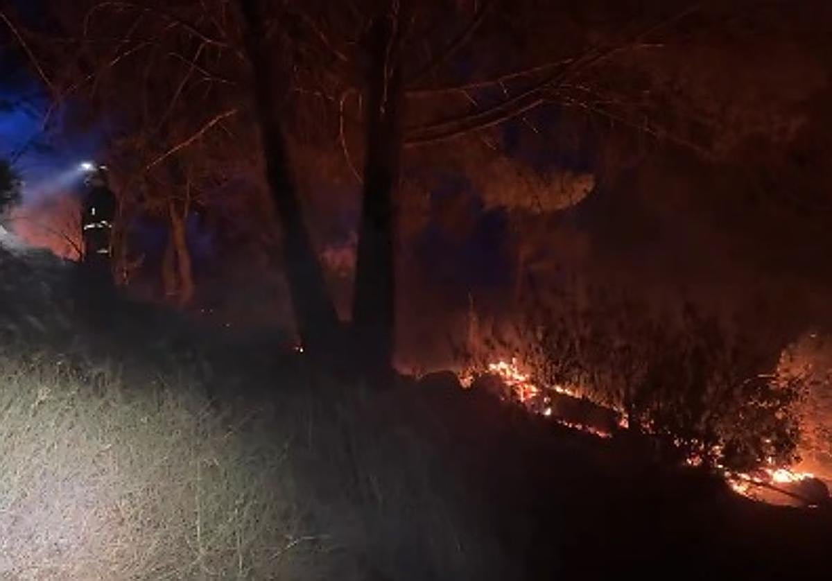 El incendio de Collado Mediano durante las primeras horas de este viernes