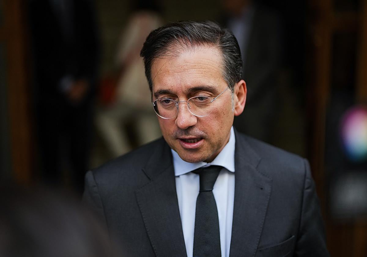 José Manuel Albares, durante un acto.