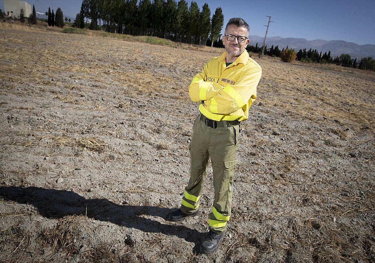 Antonio Sánchez en un paraje rural cerca del centro provincial de Granada que dirige y donde recibió a ABC