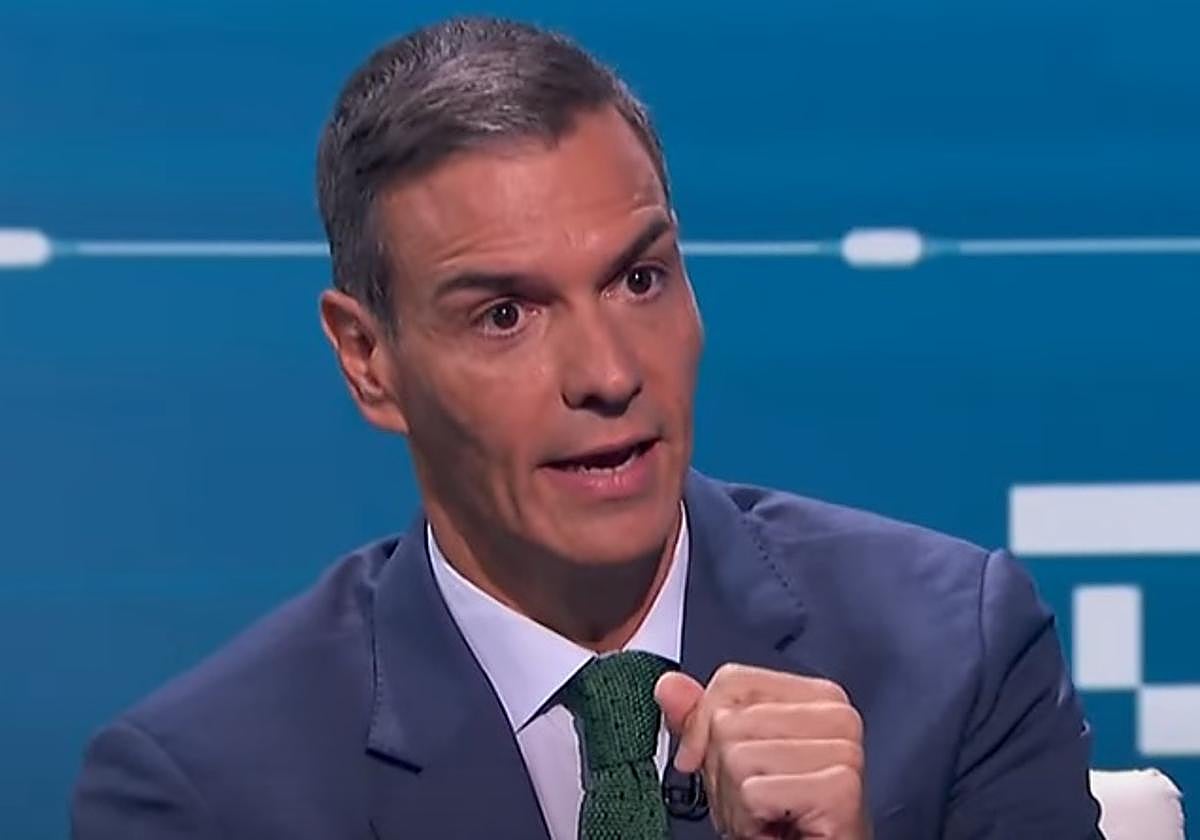 El presidente del Gobierno, Pedro Sánchez, durante la entrevista