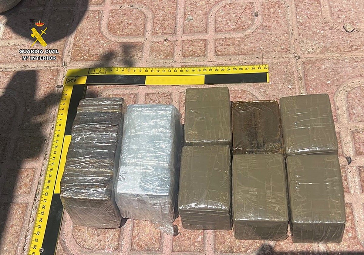 Imagen de la droga intervenida a una mujer y a su yerno en Orihuela, Alicante