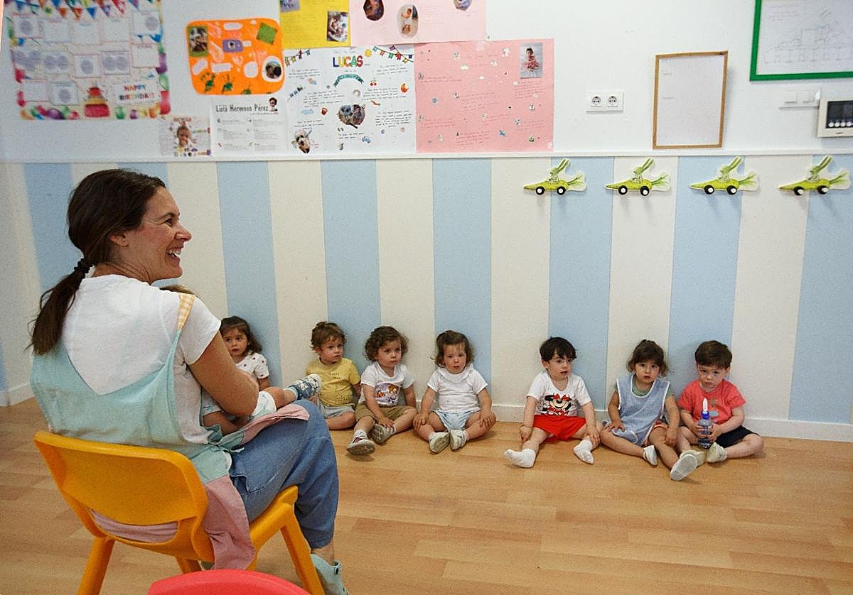Alumnos de Infantil en una escuela