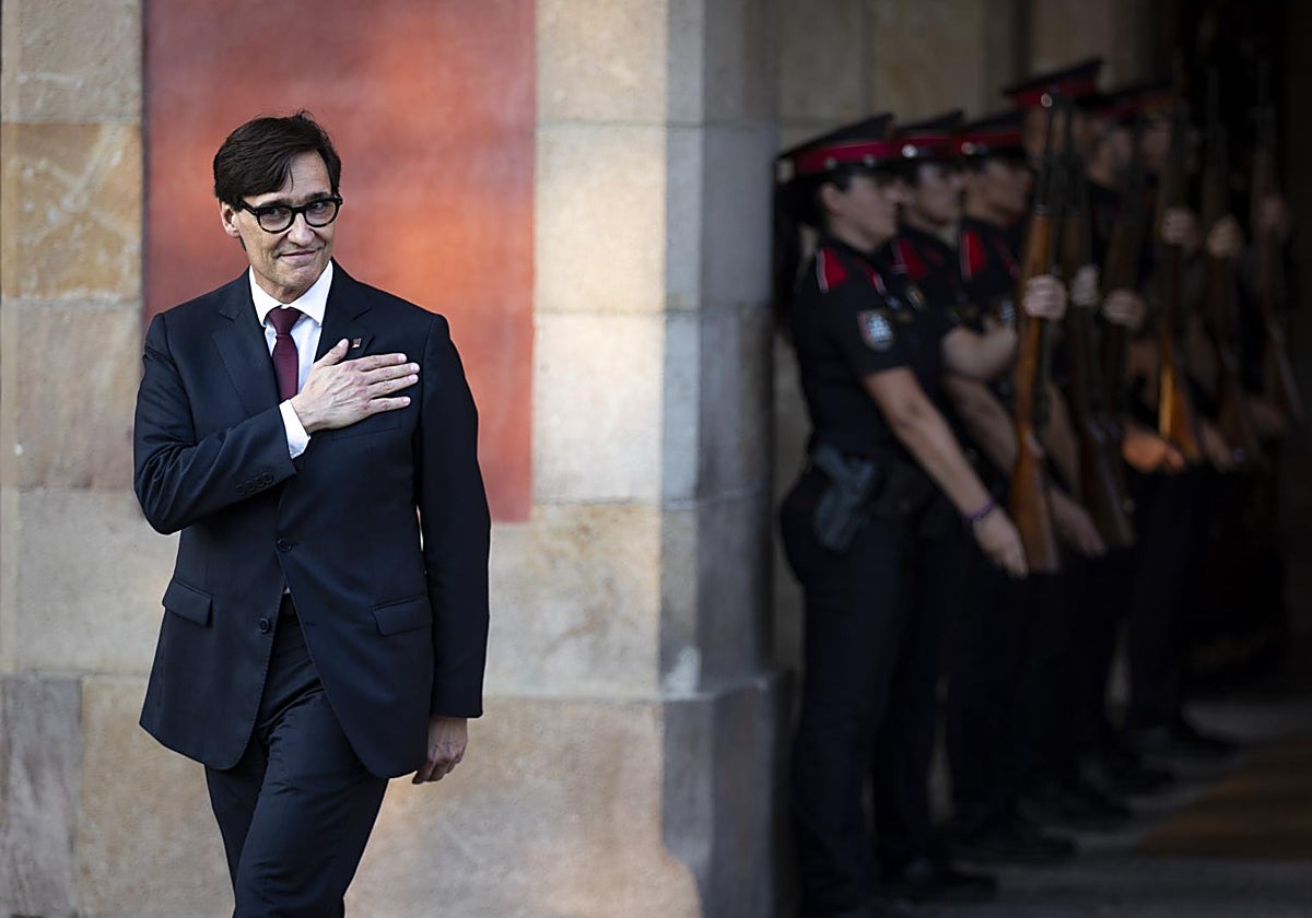 El presidente de la Generalitat, Salvador Illa, ayer en Barcelona