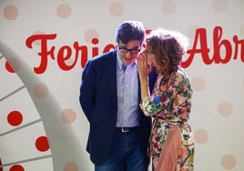 Salvador Illa y María Jesús Montero, en la Feria de Abril de Barcelona.