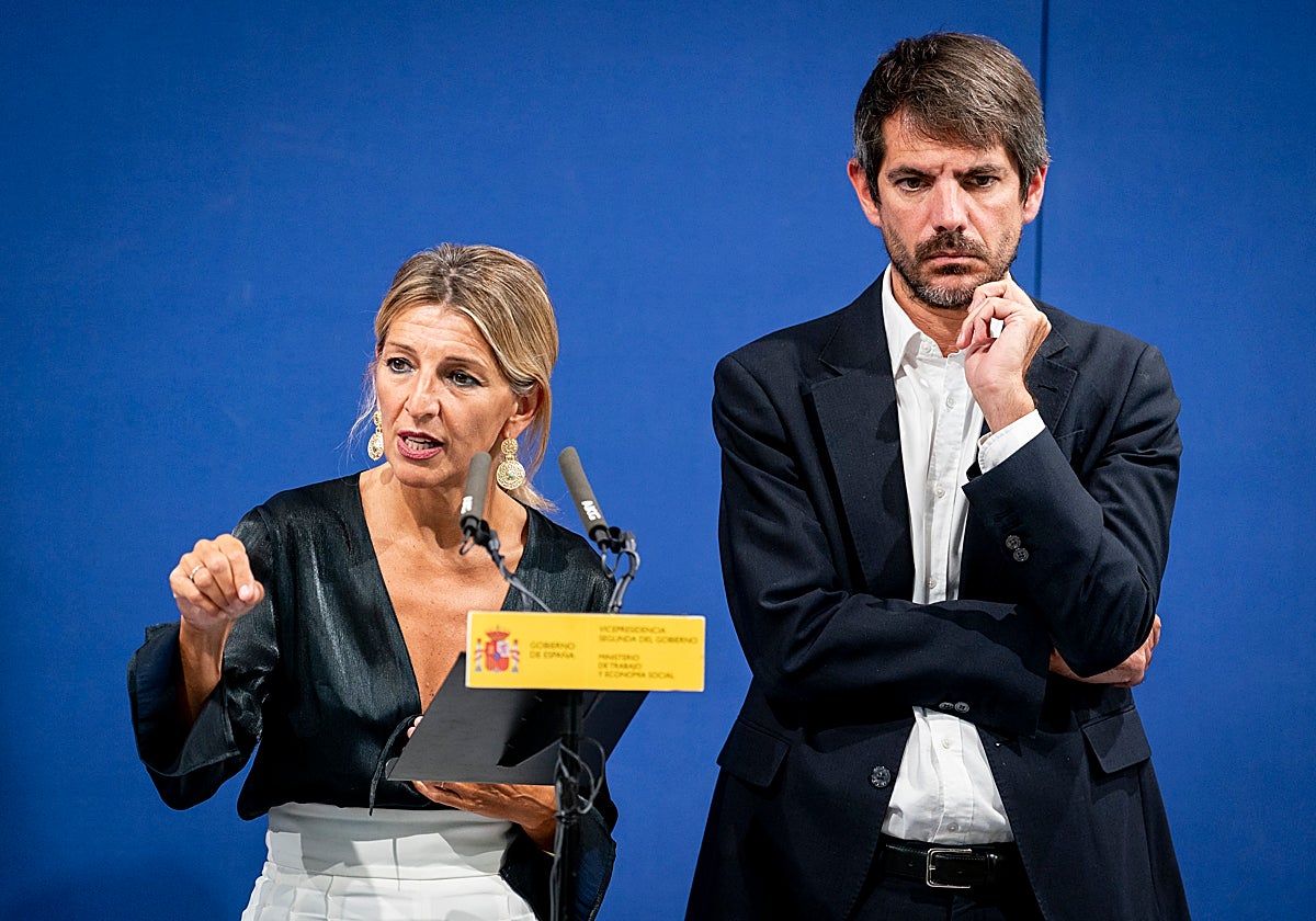 Díaz y Urtasun, este jueves, en el Ministerio de Trabajo