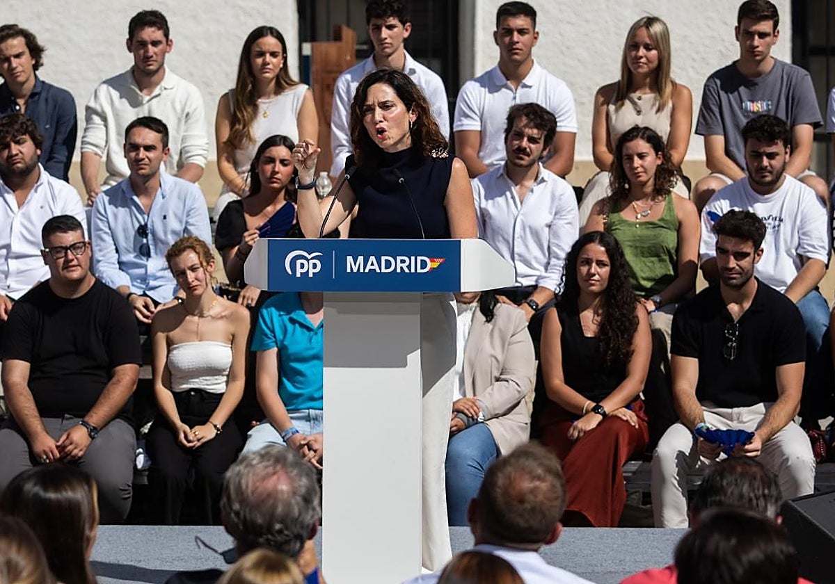 Isabel Díaz Ayuso, en Arganda del Rey
