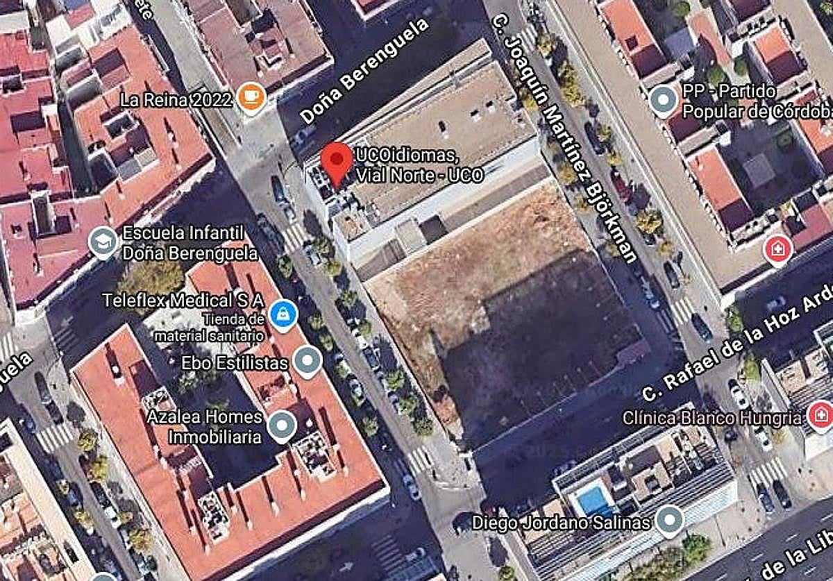 Parcela en el Vial Norte en la que se levantará el nuevo edificio para Ciencias del Trabajo