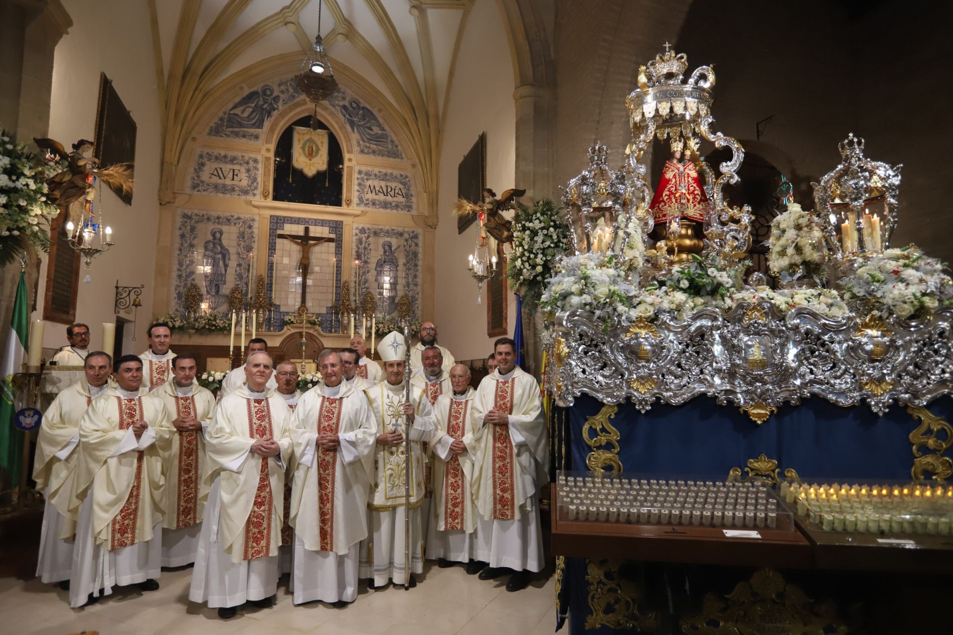 La solemne misa del obispo de Córdoba ante la Patrona en el santuario de la Fuensanta, en imágenes