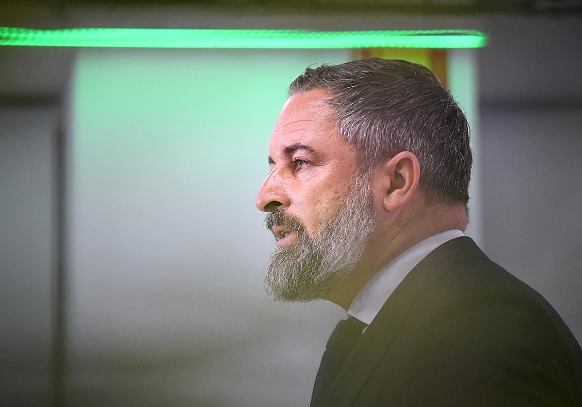 El presidente de Vox, Santiago Abascal.