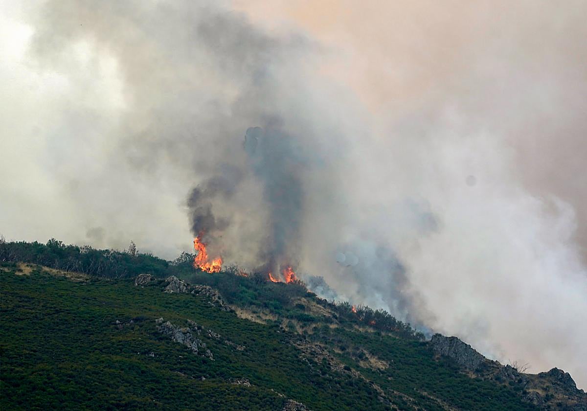 Incendio en Asturias.