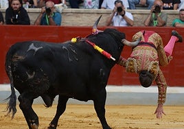 El novillero portugués Joao D'Alva sufre una cornada de 10 centímetros en el 'Alfarero de Oro' de Villaseca de la Sagra