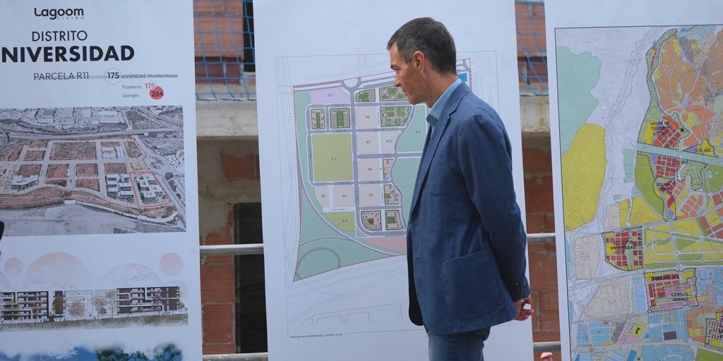 Las viviendas que han justificado el vuelo en Falcon de Sánchez a Málaga son de la Junta con fondos europeos