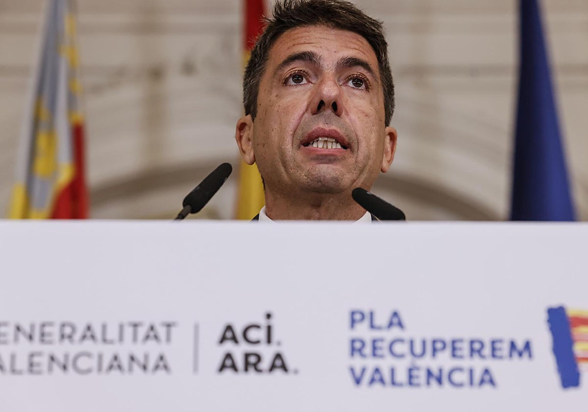 El president de la Generalitat valenciana, Carlos Mazón