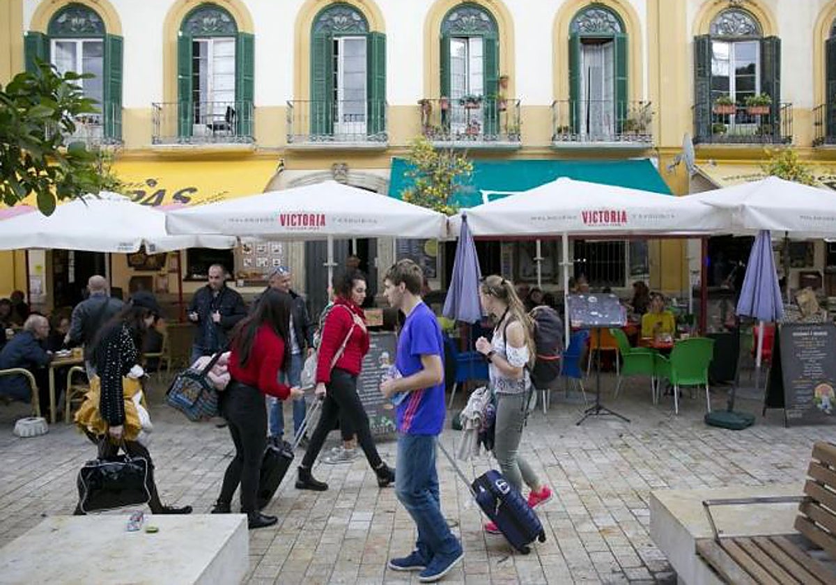 Zona de viviendas turísticas en Málaga capital