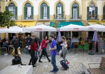 Zona de viviendas turísticas en Málaga capital