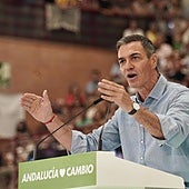 Falcon, baño de masas y medias verdades de Sánchez en Málaga
