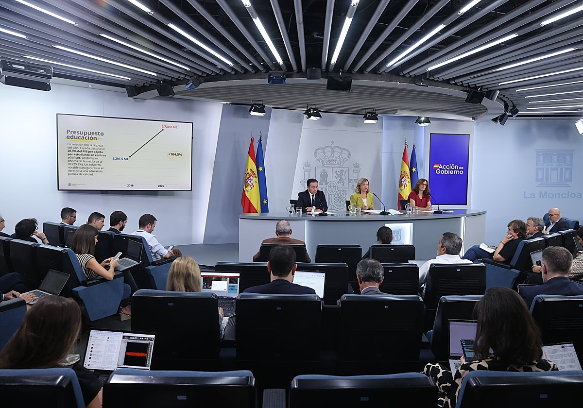 Rueda de prensa tras el Consejo de Ministros, señal de vídeo en directo