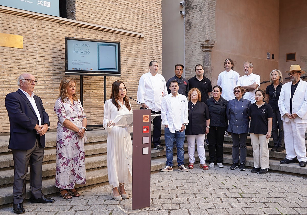 Marta Fernández, presidenta de las Cortes de Aragón, presenta 'La tapa entra en Palacio', que comenzará el próximo jueves 18 de septiembre