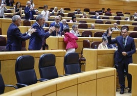 La silla de María Jesús Montero, vacía el pasado martes en el Senado