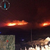 Las llamas del incendio declarado en la Serranía de Ronda