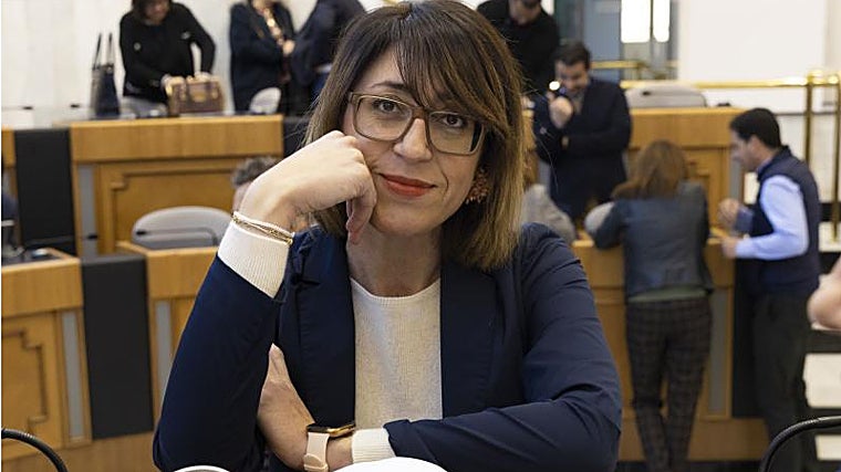 La concejal del PSPV-PSOE en Elche Patricia Maciá, en la Diputación de Alicante