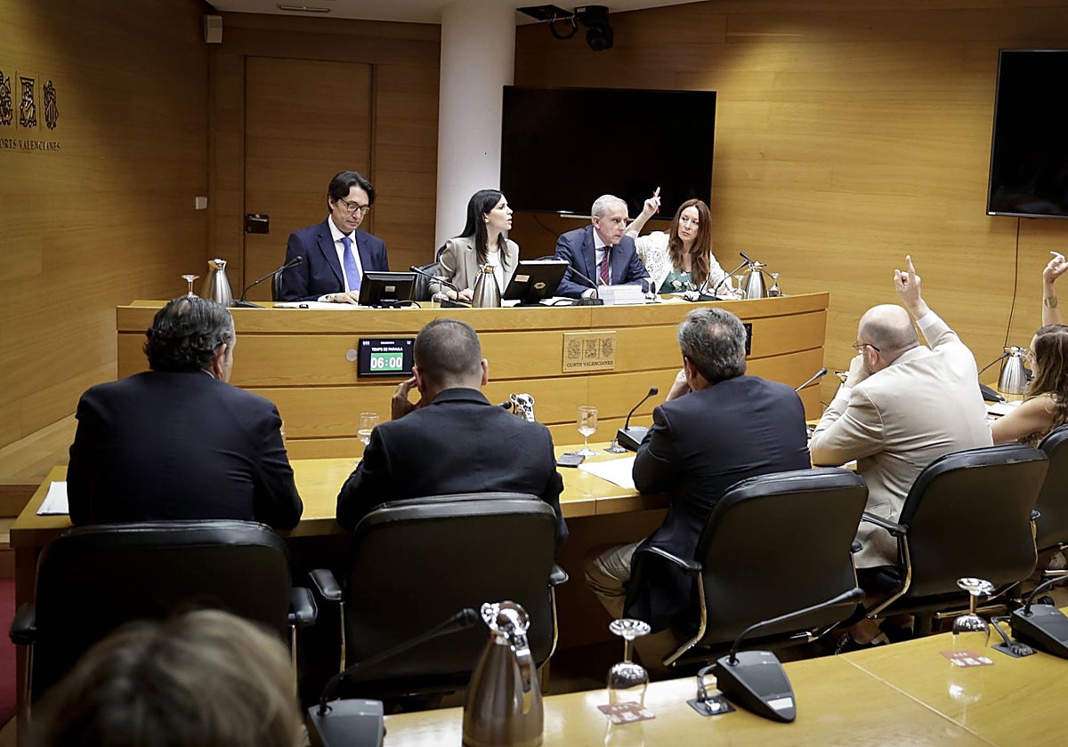 Imagen de archivo de la comisión de investigación sobre la dana en las Cortes Valencianas