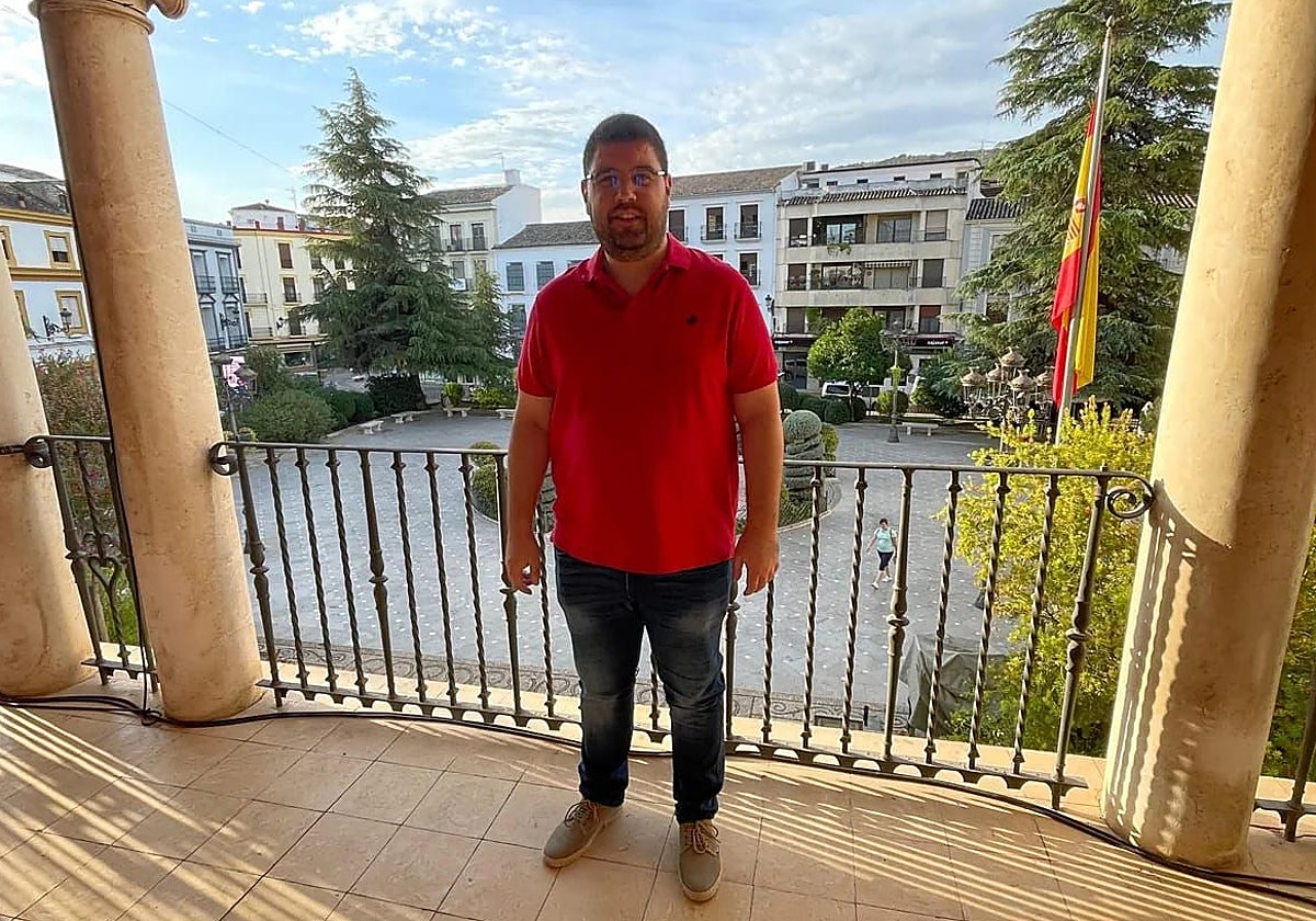 José Guzmán, en el Ayuntamiento de Priego de Córdoba