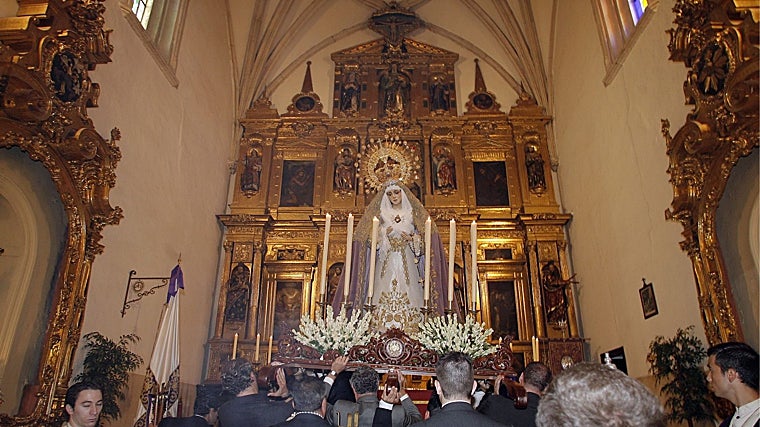 La Virgen de las Láhgrimas, en Santa Marta, en octubre de 2010