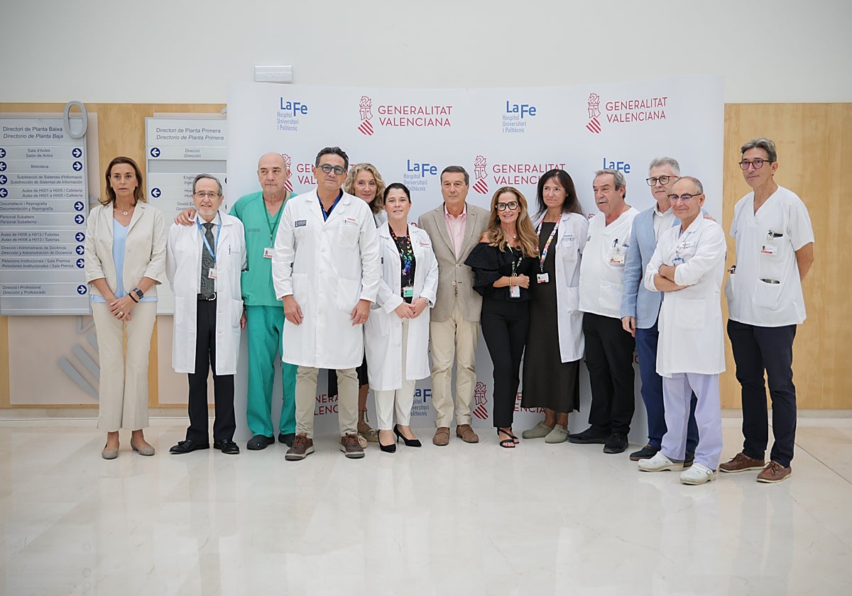 Imagen del equipo del Hospital Universitari i Politècnic La Fe encargado de trasplantes de corazón