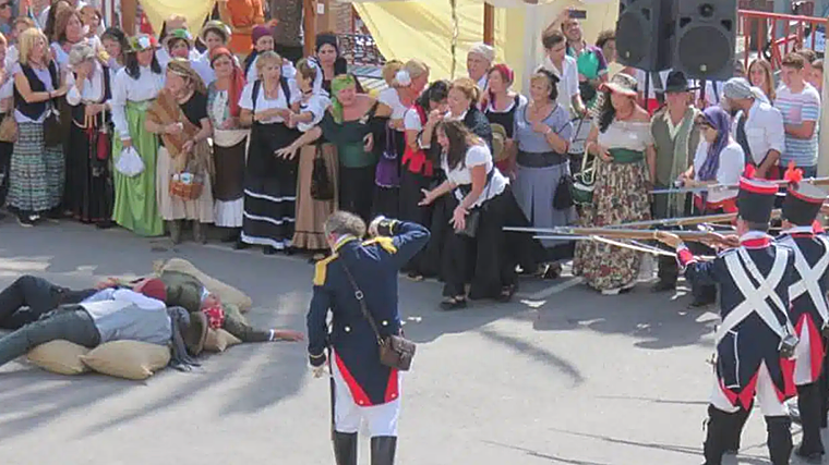 Representación teatral de la Quema de Algarrobo