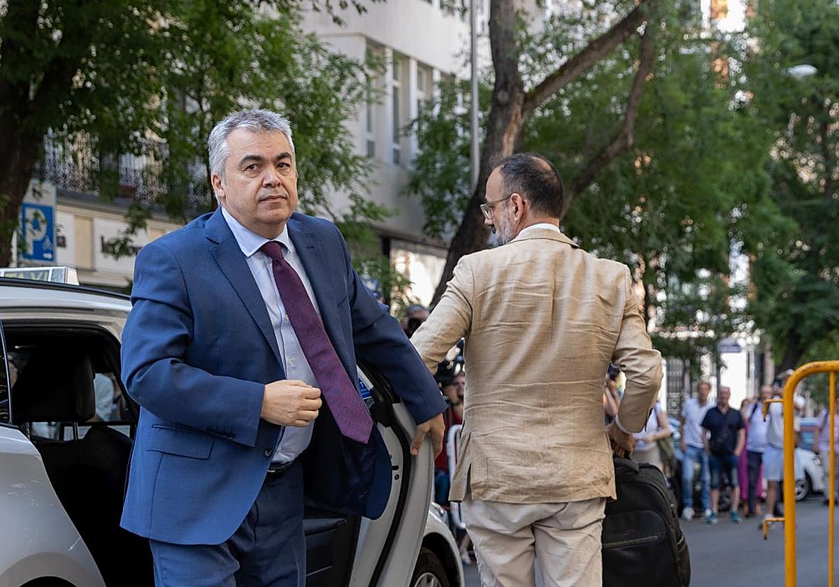 Santos Cerdán, en junio, anrtes de declarar ante el Supremo